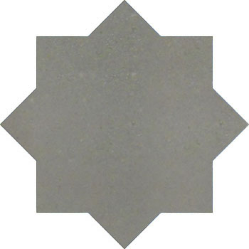 Mosaic House Moroccan tile Alice Star 27 Dark Gray  solid hand painted 